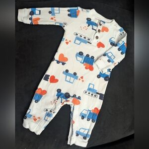 Kids One Piece with Blue and Orange Vehicle Print Old Navy